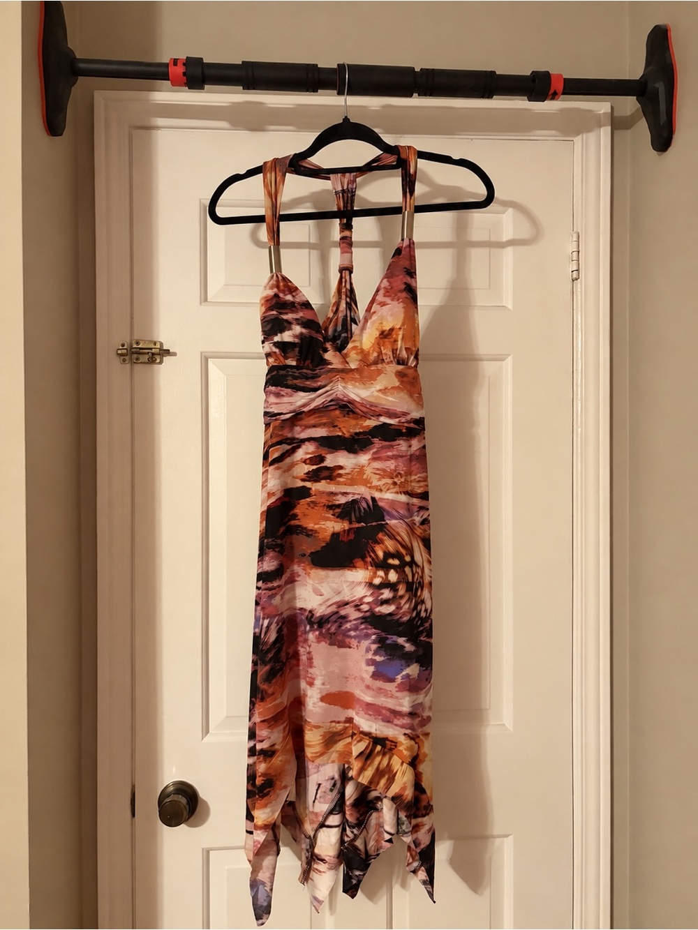 Multicolor Handkerchief Hem Dress